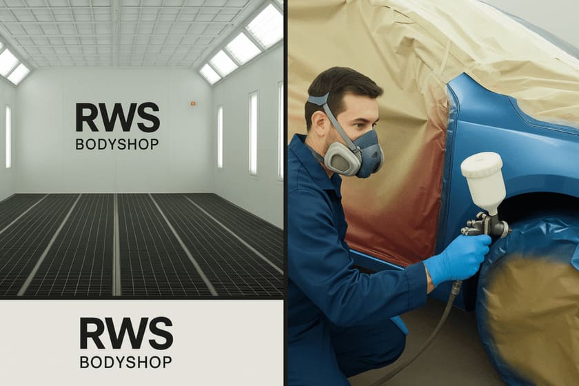 Car body repair and respray in the RWS bodyshop paint booth in Thirsk